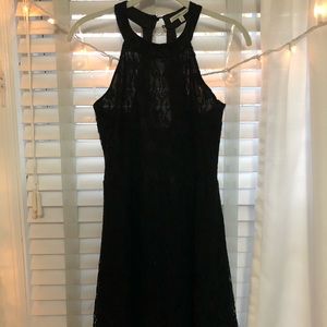 Charlotte Russe Halter Top Lace Skater Dress
